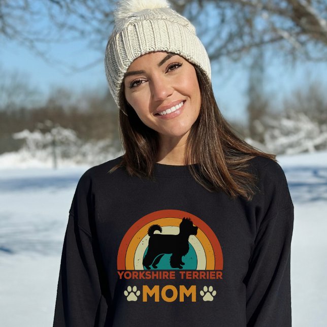 Vintage Yorkshire Terrier Dog Mom Sunset   Sweatshirt (Creator Uploaded)