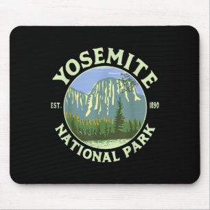 Vintage Yosemite National Park Ca California Hikin Mouse Pad