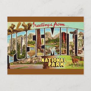 Vintage Yosemite National Park Postcard