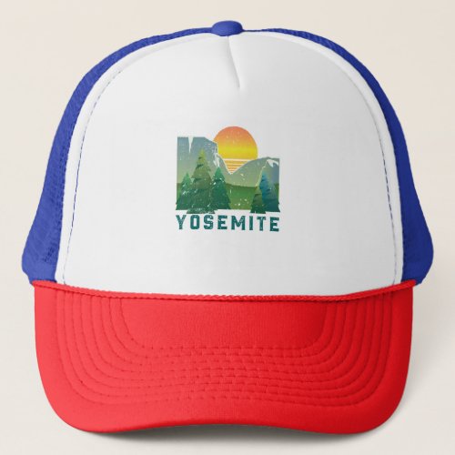 Vintage Yosemite Retro National Park Trucker Hat