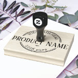 Vintage Your Business Logo Custom Rubber Stamp<br><div class="desc">Personalize this Custom Product wooden rubber stamp with your custom business logo, perfect for rustic jar labels, small business stationery, crafts, etsy shop supplies, homemade wrapping paper, delicious office gifts, scrapbooking. Create your unique stamp with this vintage distressed round design, upload your own logo, clipart, image or photo. Easily make...</div>
