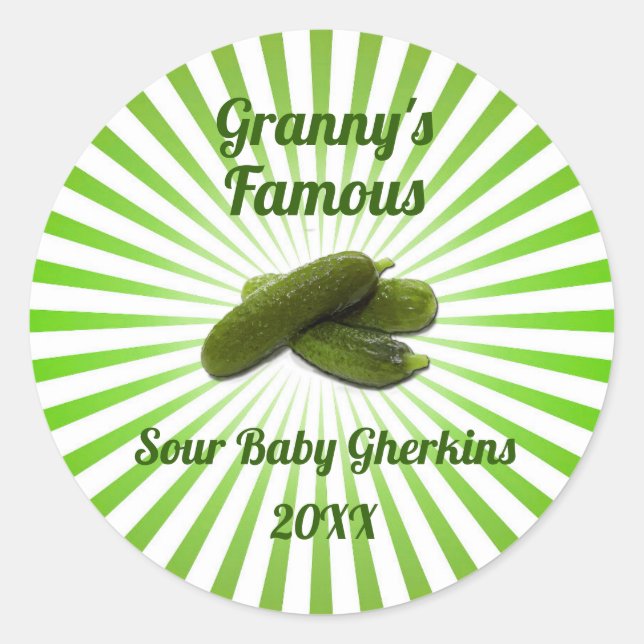 Vintage Your Famous Dill Pickles Canning Label (Front)