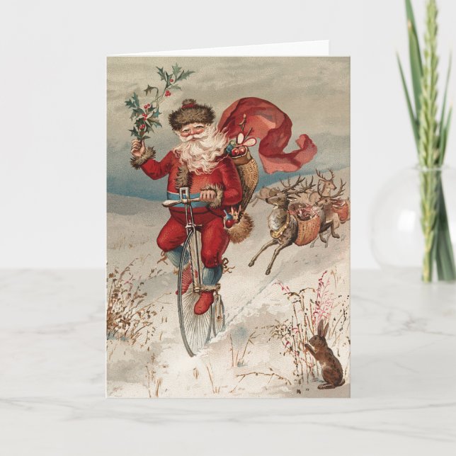 Vintage Yule Greeting Card (Front)