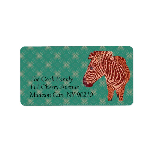 Vintage Zebra Label (Front)