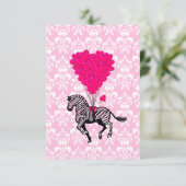 Vintage zebra & pink heart balloons (Standing Front)