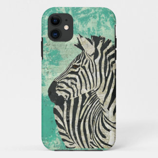 Vintage Zebra Turquoise iPhone Case