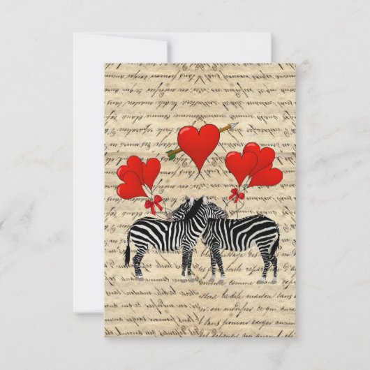 Vintage zebras and heart (Front)