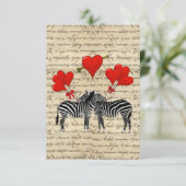 Vintage zebras and heart (Standing Front)