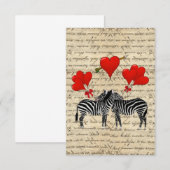 Vintage zebras and heart (Front/Back)