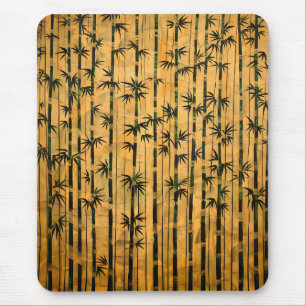 Vintage Zen Forest Bamboo Mouse Pad