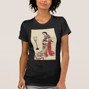 vintage zen lantern red kimono japanese geisha T-Shirt