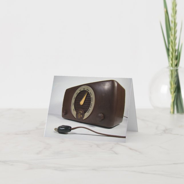 Vintage Zenith Radio Blank Note Card (Front)