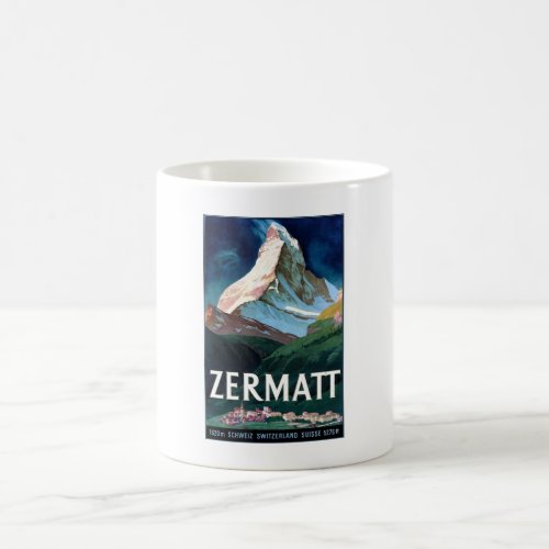 Vintage Zermatt Switzerland Matterhorn Travel Coffee Mug
