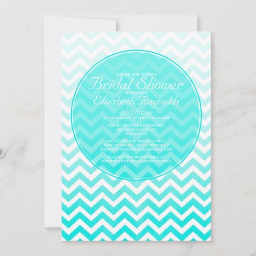Vintage Zigzag Bridal Shower Invitations