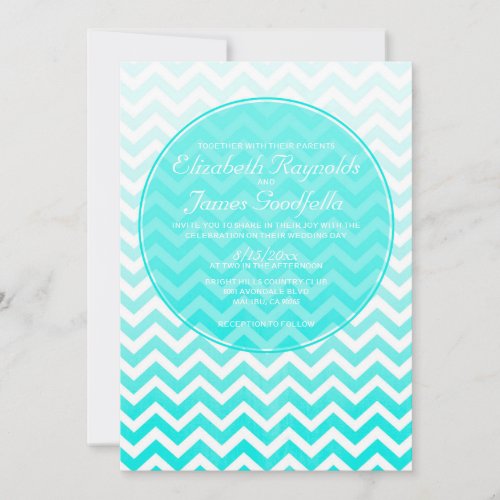 Vintage Zigzag Wedding Invitations