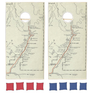 Vintage Zion National Park Map (1919) Cornhole Set