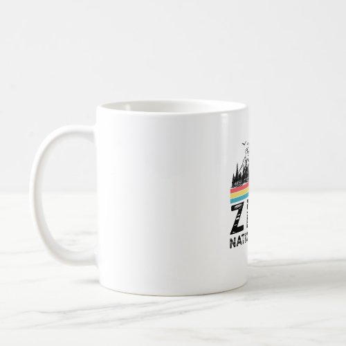 Vintage Zion National Park Retro Utah Mountain Coffee Mug