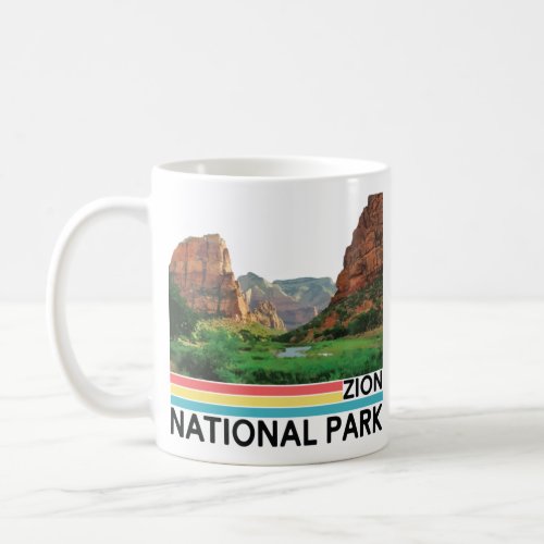 Vintage Zion National Park Retro Utah Mountain Coffee Mug