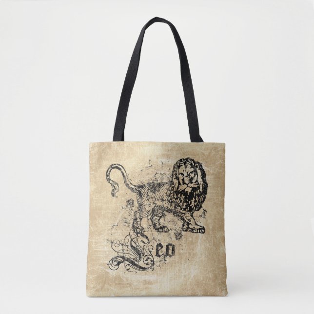 Vintage Zodiac Leo Tote Bag (Front)