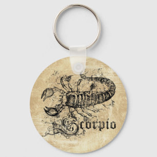 Vintage Zodiac Scorpio Keychain