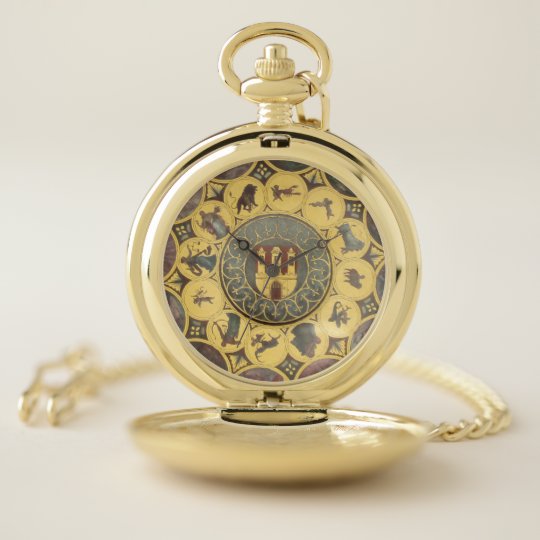 Vintage zodiac sign pocket watch