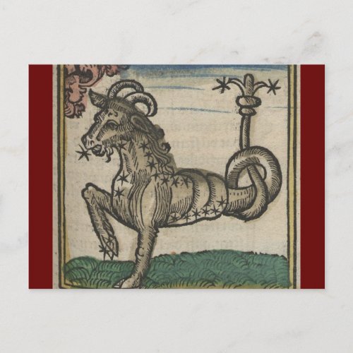 Vintage Zodiac_ The Capricorn Postcard