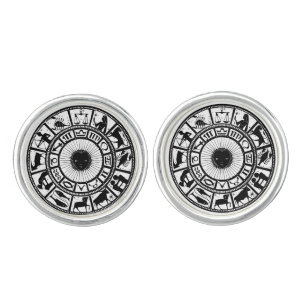 Vintage Zodiac Wheel Cufflinks