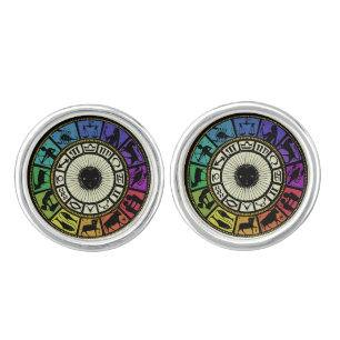 Vintage Zodiac Wheel Cufflinks