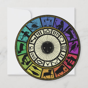 Vintage Zodiac Wheel Invitation
