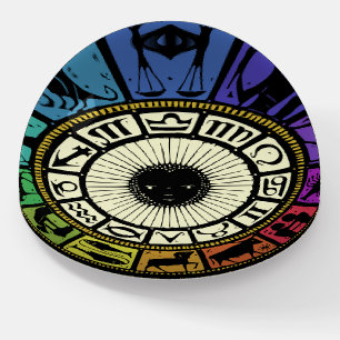 Vintage Zodiac Wheel Paperweight