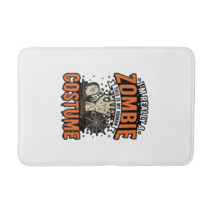 Vintage Zombie Costume Halloween Shirt Design_1 Bath Mat
