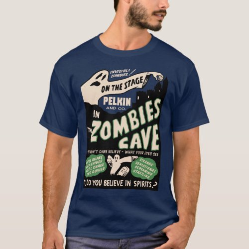 Vintage Zombies Cave Spook Show T_Shirt