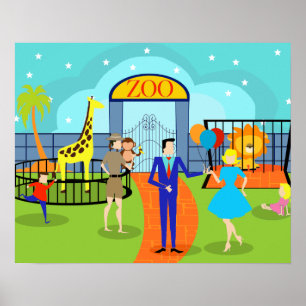 Vintage Zoo Poster