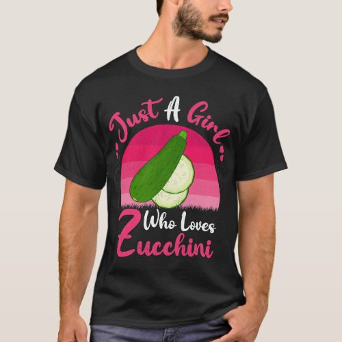 Vintage Zucchini Vegetable Just A Girl Who Loves Z T_Shirt