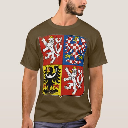 VintageDistressedStyle Czech Republic Crest T_Shirt