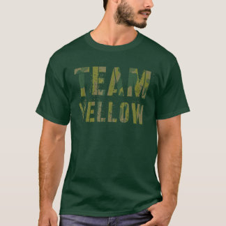VintageEAM YELLOW Camo Crew Summer Camp War Game S T-Shirt