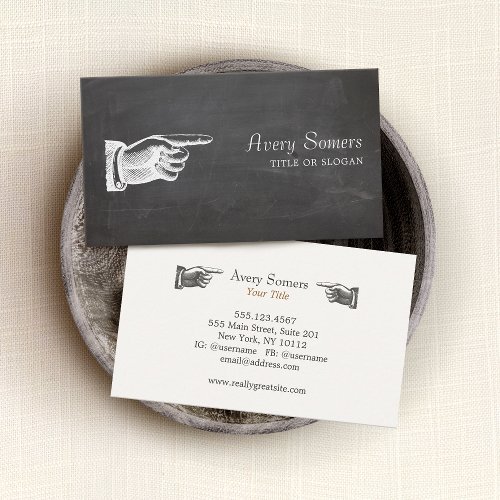 Unique Grunge Style Vintage Black Business Business Cards