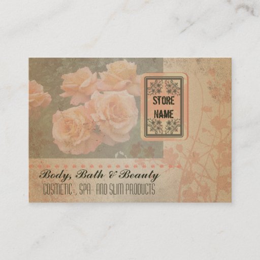 Customizable VintageFlowerGrunge - Business Card