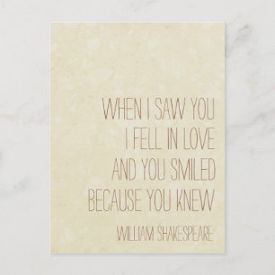 VintageLove - William Shakespeare Quote - Postcard