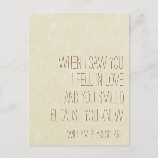 VintageLove - William Shakespeare Quote - Postcard (Front)