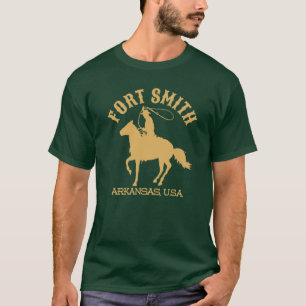VintageStyle Fort Smith Arkansas USA Gold Cowboy W T-Shirt