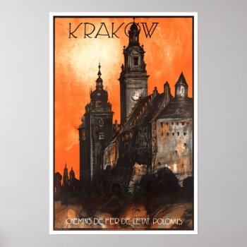 Vinttravel  Krakow Poster by ContinentalToursist at Zazzle