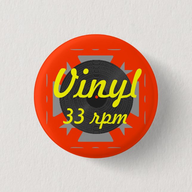 Vinyl 33 rpm button (Front)