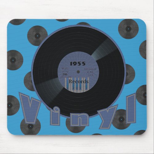 VINYL 33 RPM Record 1955 Label 2 Mouse Pad