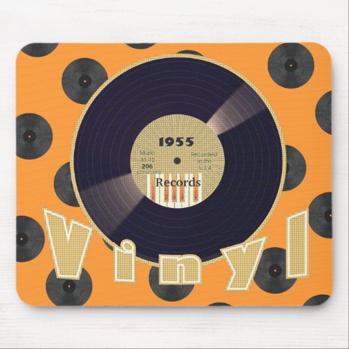 VINYL 33 RPM Record 1955 Label 3 Mouse Pad