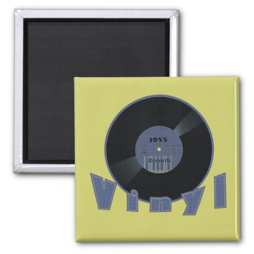 VINYL 33 RPM Record 1955 Label Magnet