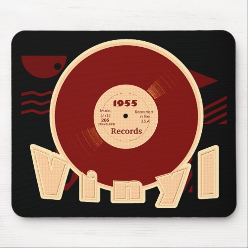 VINYL 33 RPM Record 1955 Label  Style 3 Mouse Pad