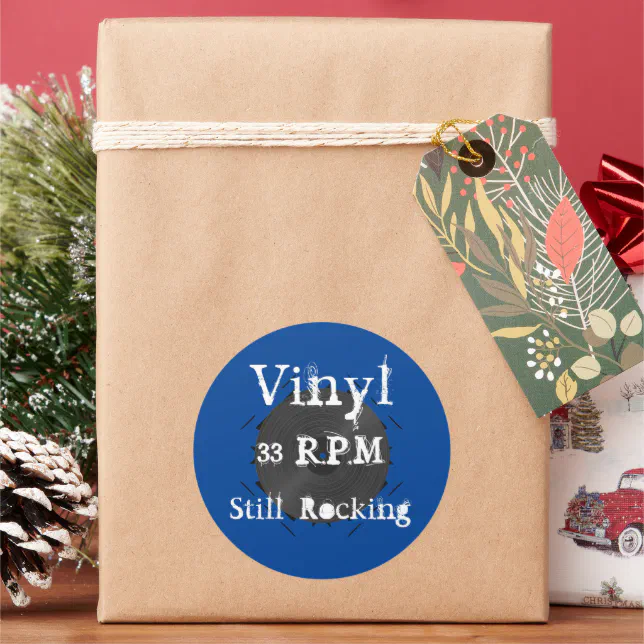 Vinyl 33 RPM Still Rocking Record Classic Round Sticker | Zazzle