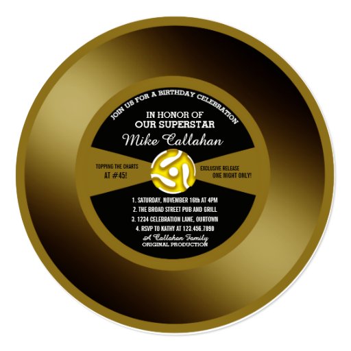 Vinyl Record Invitations 4