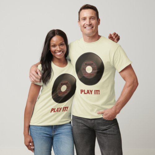 Vinyl 45 Play It T_Shirt